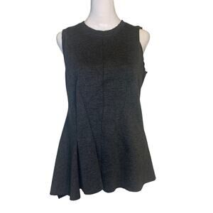 Rachel Roy dark gray raw hem fitted tank top size L